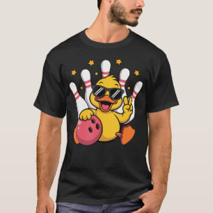 Camiseta Boliche de Pato Divertido Bola de Boliche Gráfica 