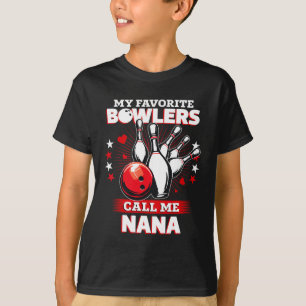 Camiseta Boliche divertido Mi bolichista favorito me llama 