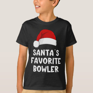 Camiseta Boliche Favorito del Santa de Navidad divertido bo