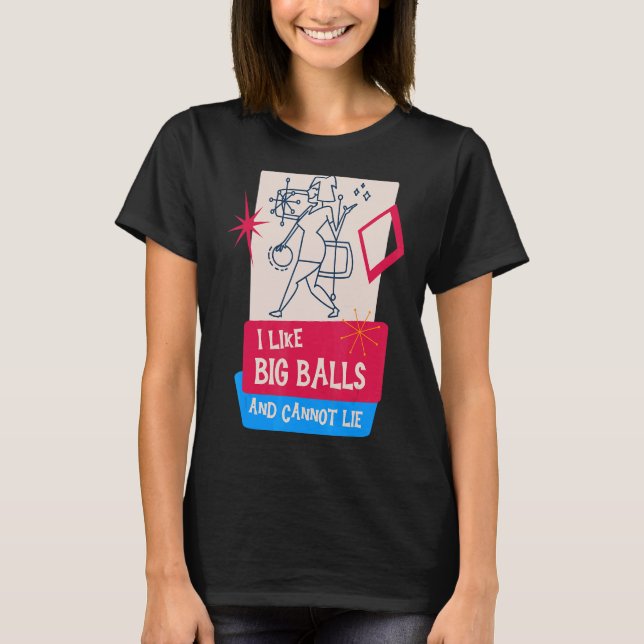 Camiseta Boliche moderno Retro Mid Century (Anverso)