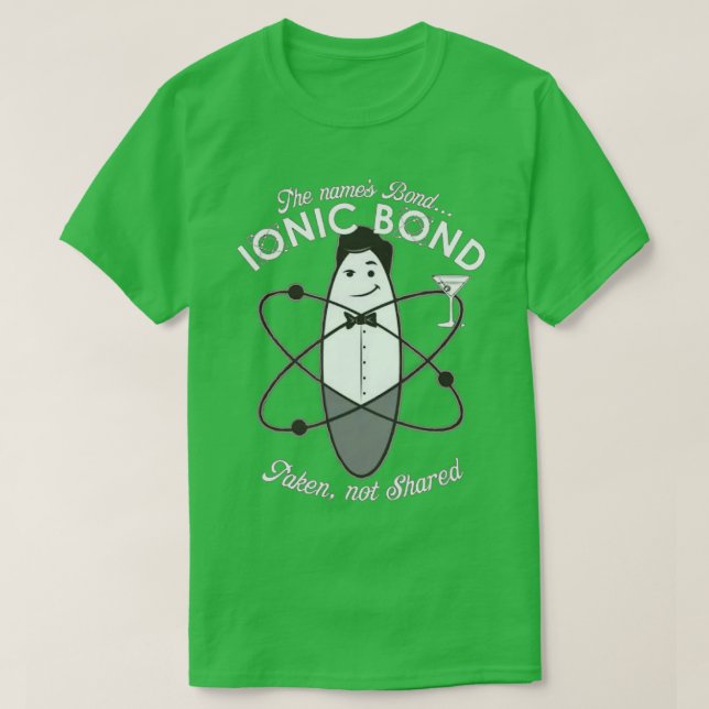 Camiseta Bolígrafo de química de bonos iónicos (Diseño del anverso)