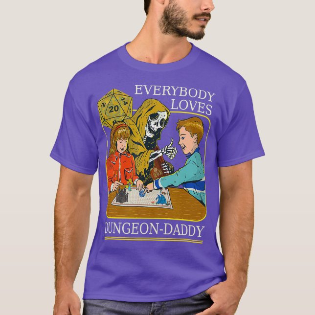 Camiseta Bolígrafo y papel RPG D20 dados Dungeon-Daddy Fant (Anverso)