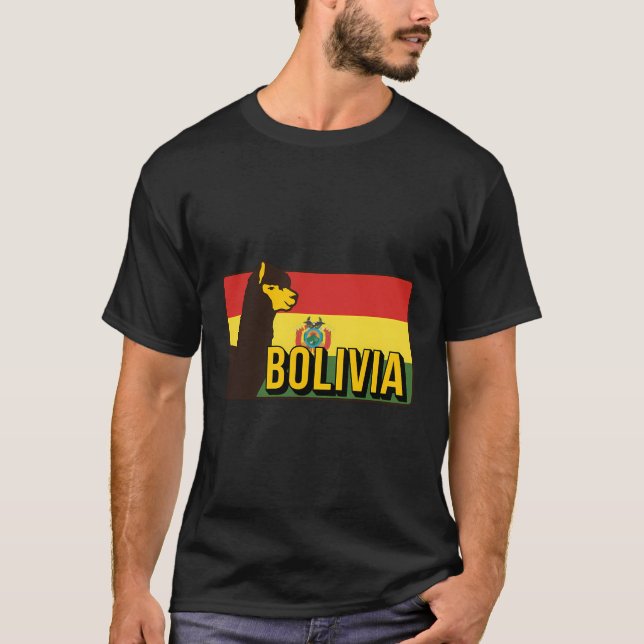 Camiseta Bolivia Alpaca La Paz Bandera Cochabamba Cruz Boli (Anverso)