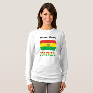 Camiseta Bolivia Bandera Boliviana Texto Personalizado