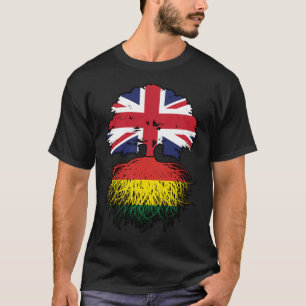 Camiseta Bolivia Bandera de raíces de árboles británicos bo