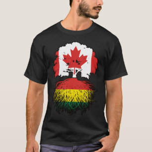 Camiseta Bolivia Bandera de raíces de árboles canadienses b