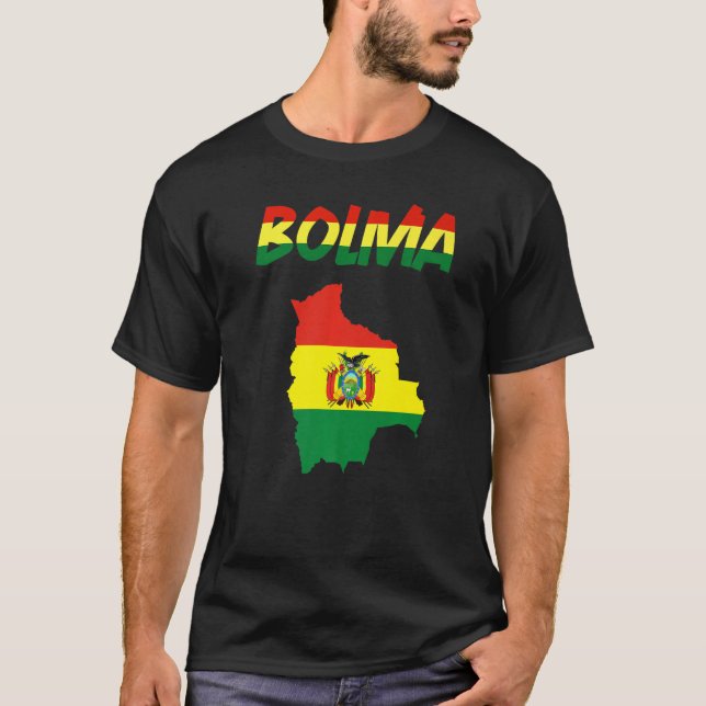 Camiseta Bolivia Country Map Flag Bolivia Bolivian Flag Sou (Anverso)