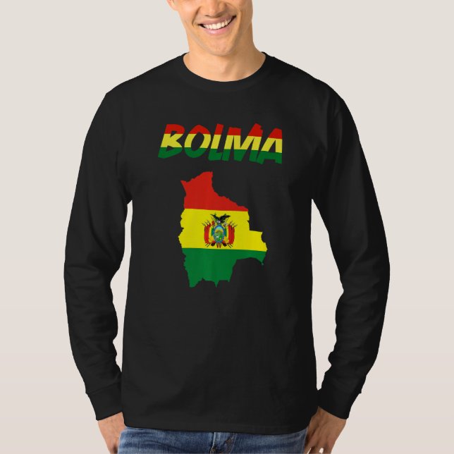 Camiseta Bolivia Country Map Flag Bolivia Bolivian Flag Sou (Anverso)