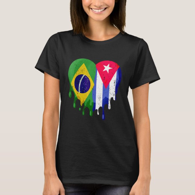 Camiseta Bolivia Cuba Flag Heart Citizen Grown Patriot Coun (Anverso)