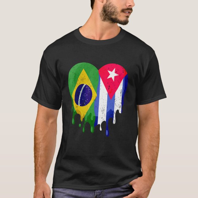 Camiseta Bolivia Cuba Flag Heart Citizen Grown Patriot Coun (Anverso)