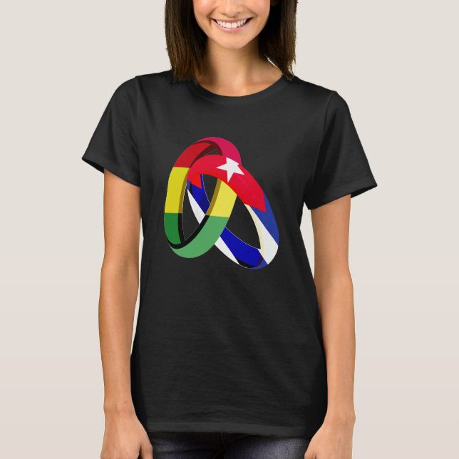 Camiseta Bolivia Flag Cuba Grown Ring Marriage Wedding (Anverso)