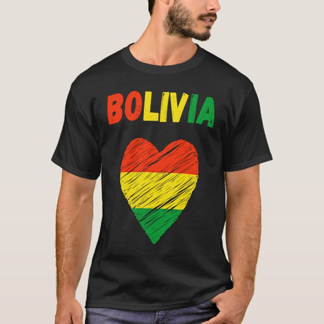 Camiseta Bolivia Flag Holiday Bolivia Heart Bolivian Flag (Anverso)