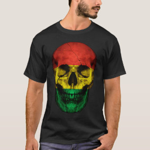 Camiseta Bolivia Flag Skull Bolivian Roots Proud Patriotic