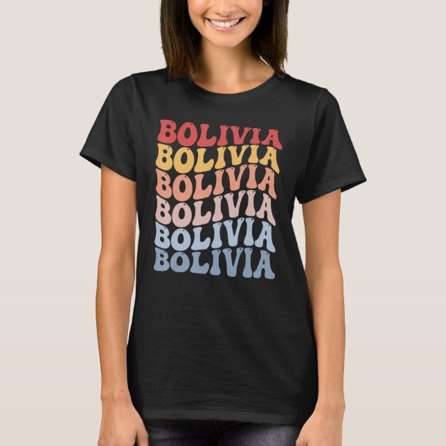 Camiseta Bolivia Groovy Retro Bolivian (Anverso)