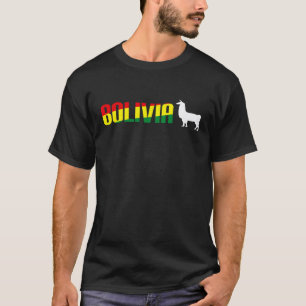 Camiseta Bolivia Llama Boliviano Fútbol Hombres Mujeres Niñ