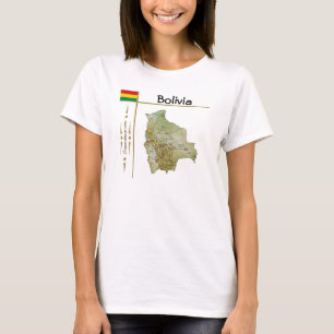 Camiseta Bolivia Mapa + Bandera + Título