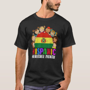 Camiseta Bolivia: Mes de la Herencia Hispana Niño Chica