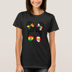 Camiseta Bolivia, mitad boliviana, mitad Chica peruana