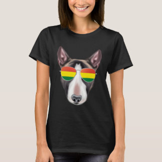 Camiseta Bolivian Flag Miniature Bull Terrier Dog Bolivia P