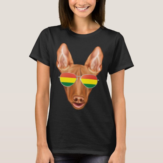 Camiseta Bolivian Flag Pharaoh Hound Dog Bolivia Pocket (Anverso)