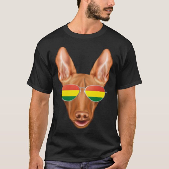 Camiseta Bolivian Flag Pharaoh Hound Dog Bolivia Pocket (Anverso)