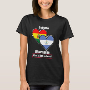 Camiseta Boliviano Nicaragua: Banderas del corazón que no e