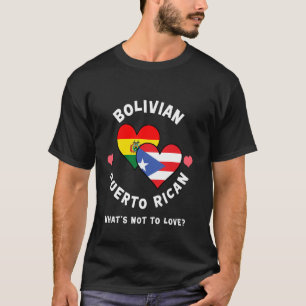 Camiseta Boliviano Puertorriqueño Qué No Amar Corazón Fla
