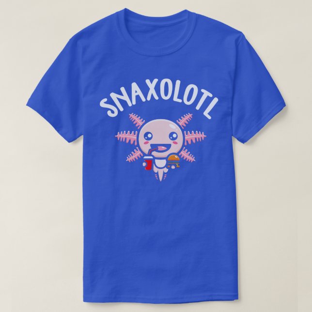 Camiseta Bolla de Alimentos de Salamander de Axolotl Cute S (Diseño del anverso)