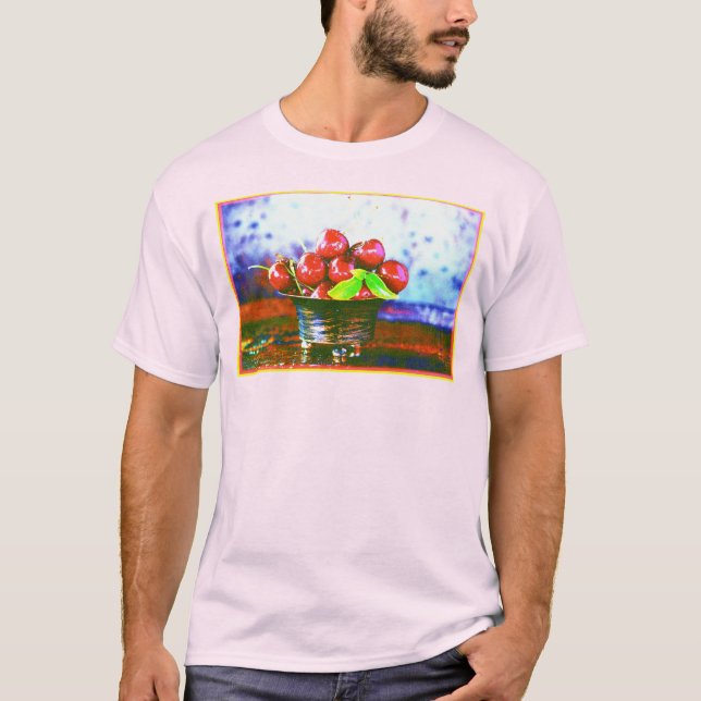 Camiseta "Bolla De Fruta De Cerezas" Foto Cuta. ¡Hazte con  (Anverso)
