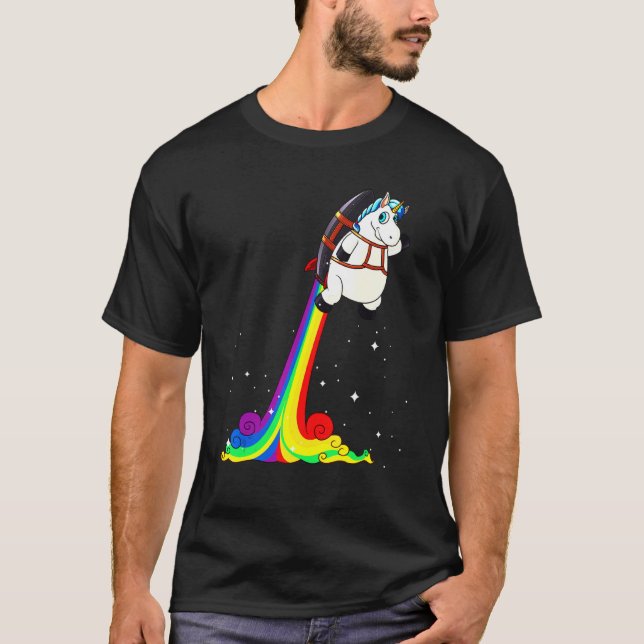 Camiseta Bollo de animales de la manada arco iris de caball (Anverso)