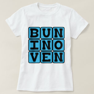 Camiseta Bollo En Horno, Anuncio De Embarazo (Azul)