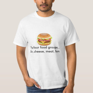 Camiseta Bollo, queso, carne, el gráfico T de los hombres