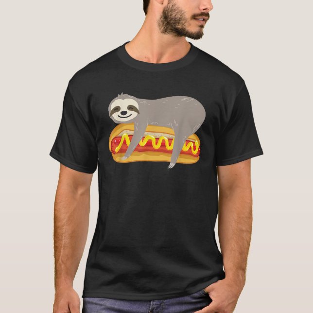 Camiseta Bollos de Perro Caliente Tragan BBQ Foodie Verano  (Anverso)