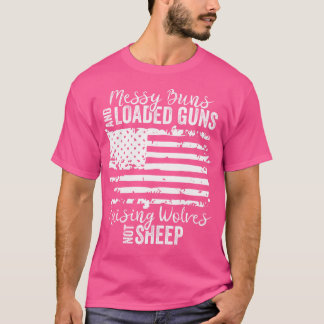 Camiseta Bollos Desordenados Y Pistolas Cargadas Que Elevan