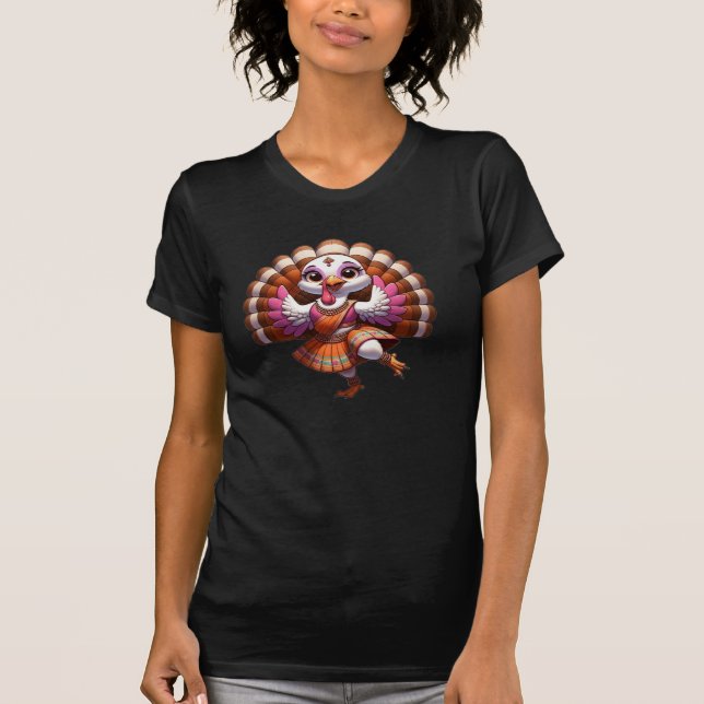 Camiseta bollywood thanksgiving turkey design (Anverso)