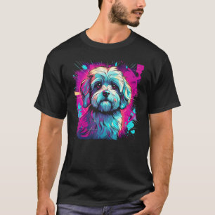 Camiseta Bolonka hayana Shih Tzu Lhasa Apso Dog 80s Retro
