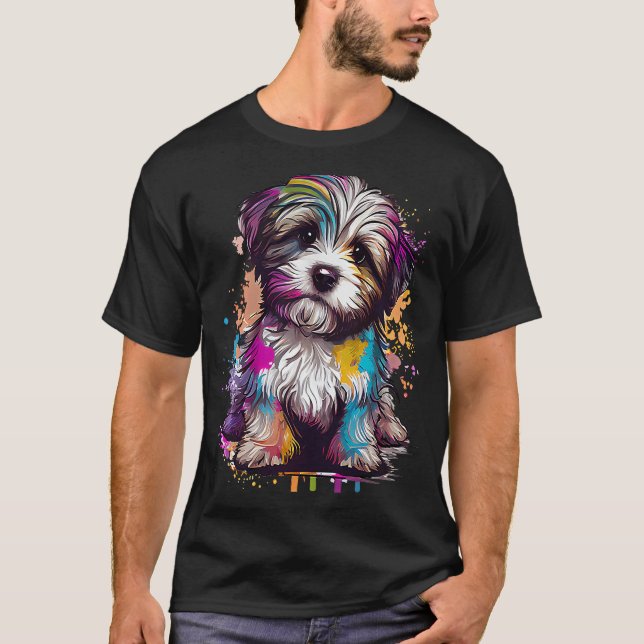 Camiseta Bolonka Zwetna Shih Tzu Lhasa Apso Splash (Anverso)