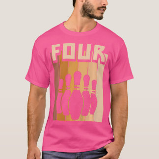 Camiseta Bolos De 4 Años Chica De Cumpleaños Cuarto Cumplea