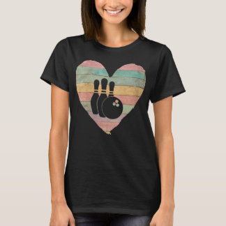 Camiseta Bolos de mujeres venado retro de boliche regalo va