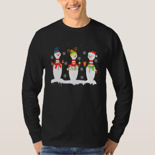 Camiseta Bolos de Navidad Pins Santa Reno Equipo de Bolos