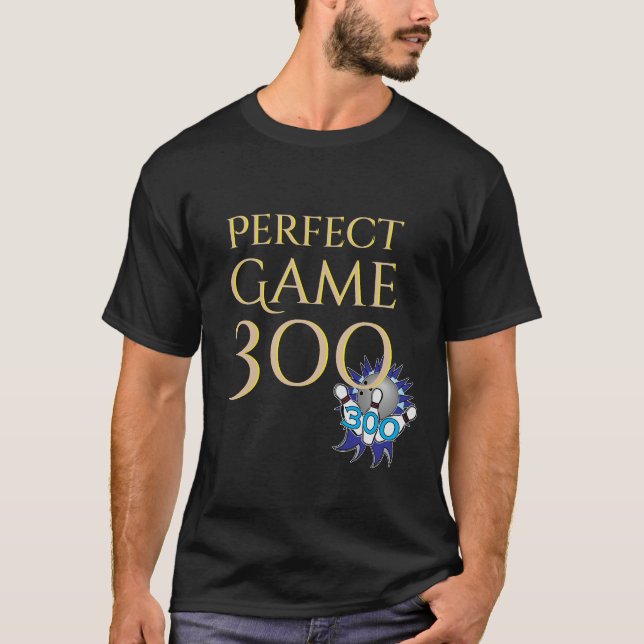 Camiseta Bolos del juego perfecto 300 (Anverso)