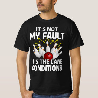 Camiseta Bolos Graciosos Para Los Hombres Bowler