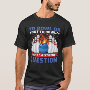 Camiseta Bolos Graciosos Para Los Hombres Bowler
