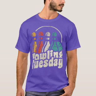 Camiseta Bolos Martes Vintage Y Color Retro Molesto