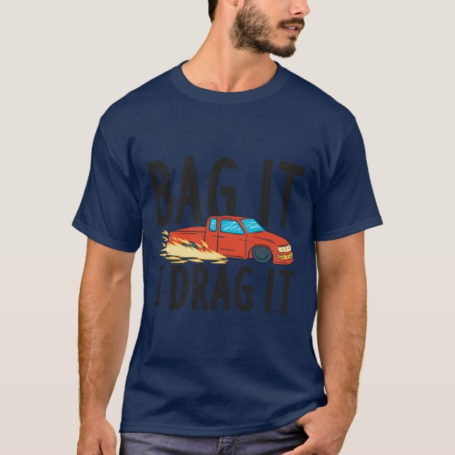 Camiseta Bolsa agrietada Mini camionero de baja altura (Anverso)