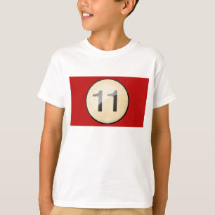 Camiseta Bolsa Billiards Número 11. Impresión frontal y t