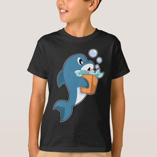 Camiseta Bolsa de compras de delfines Pescado (Anverso)