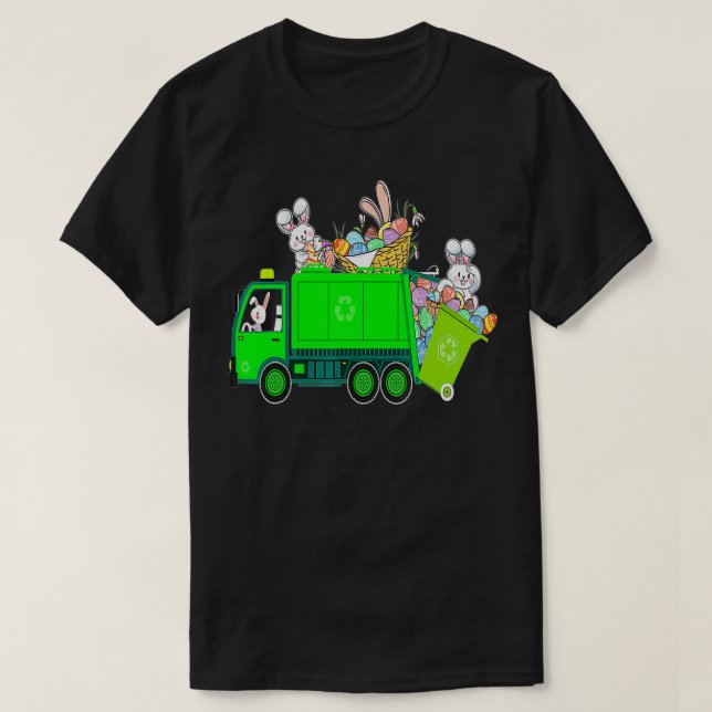 Camiseta Bolsa de conejo de bolas de basura para camiones d (Diseño del anverso)