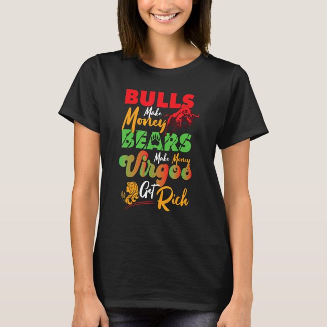 Camiseta Bolsa de Forex Bolsa de Valores Virgos Obtención D (Anverso)