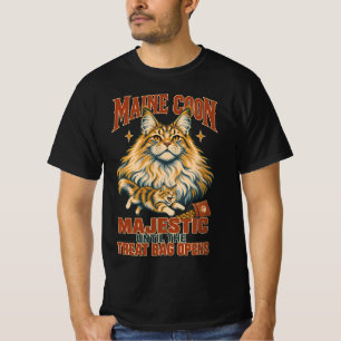 Camiseta Bolsa de golosinas Retro Naranja Maine Coon Humor